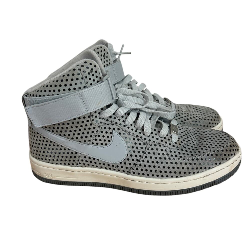 Nike Air Force 1 High Perforated Gray Sneakers – Women’s Size 9